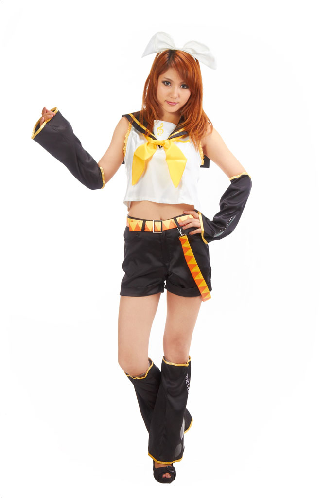 Vocaloid Girl Kagamine Rin Cosplay Costume