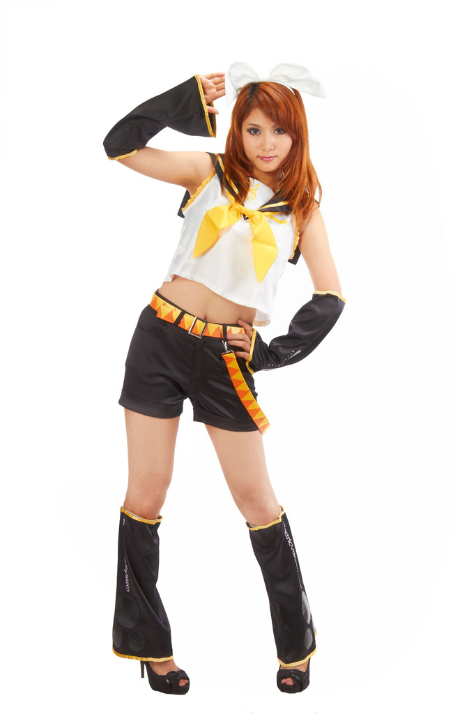 Vocaloid Girl Kagamine Rin Cosplay Costume