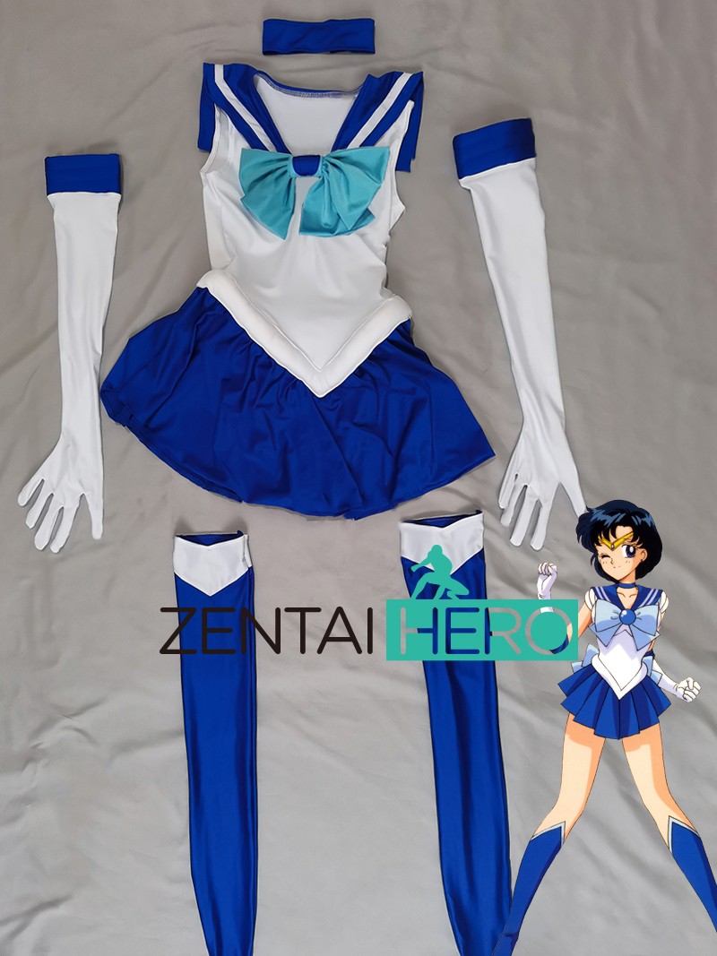 Sexy Gilr Sailor Moon Mizuno Ami Cosplay Dress