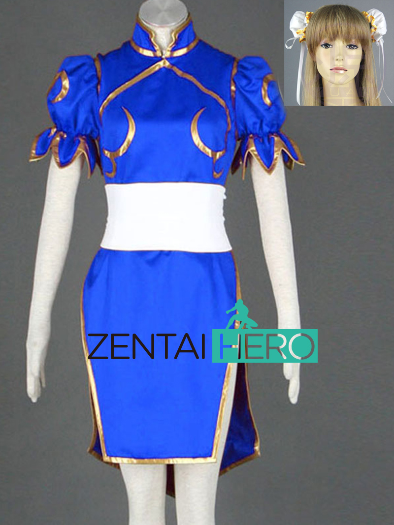 Street Fighter Chun-Li Blue Cosplay Costume