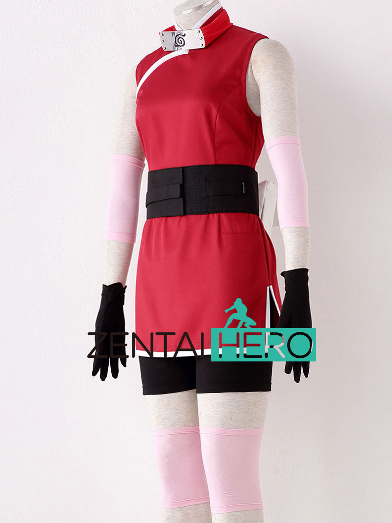 Naruto Shippuden Haruno Sakura Anime Cosplay Costume V2