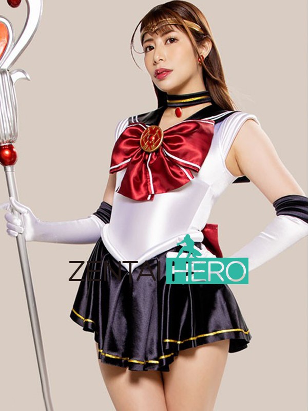 Heroine Sailor Moon Meiou Setsuna Black Lycra Cosplay Costume