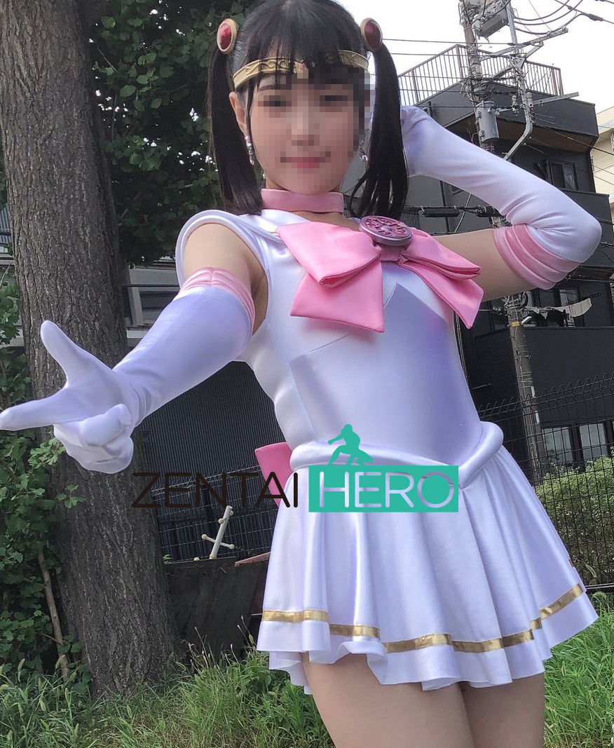 Sexy Heroine Moon Sailor White Shiny Satin Cosplay Costume