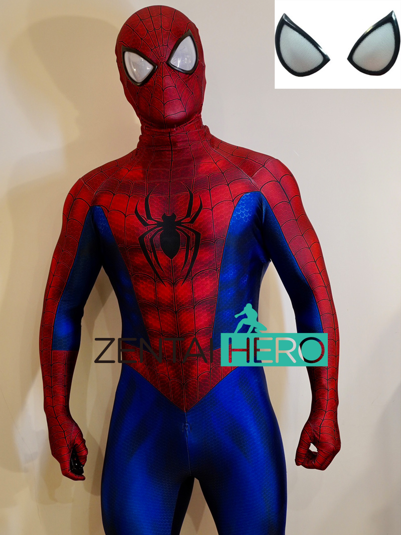 New Amazing Strong Spider Cosplay Costume with Lenses Attached