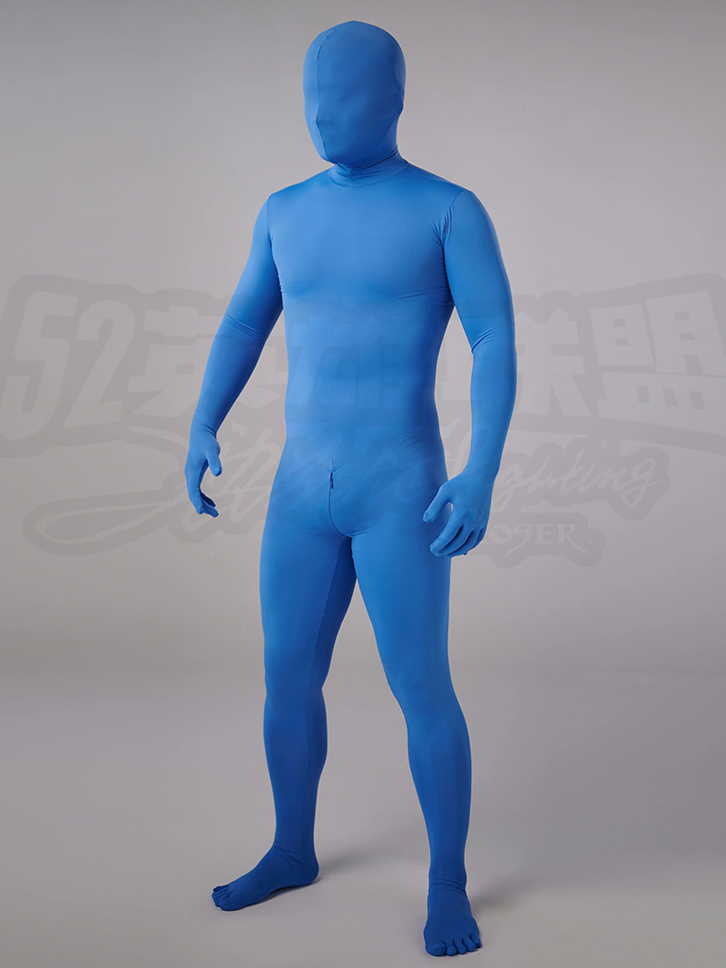 New Sexy Silky Matte Blue Spandex Zentai Full Bodysuits