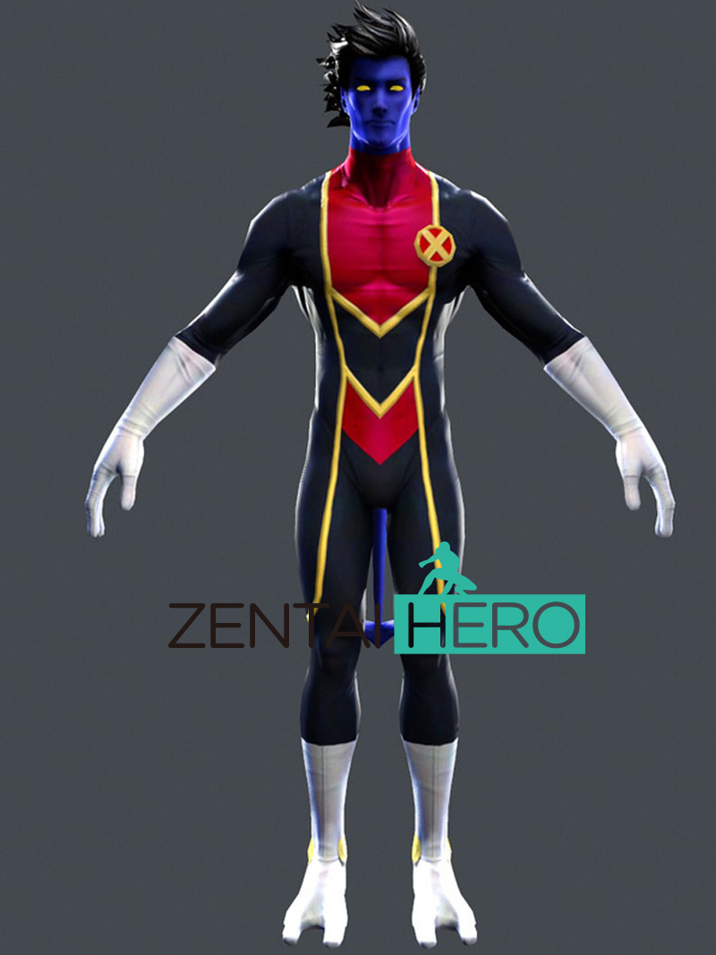 X-Men Nightcrawler Kurt Wagner Superhero Cosplay Costume