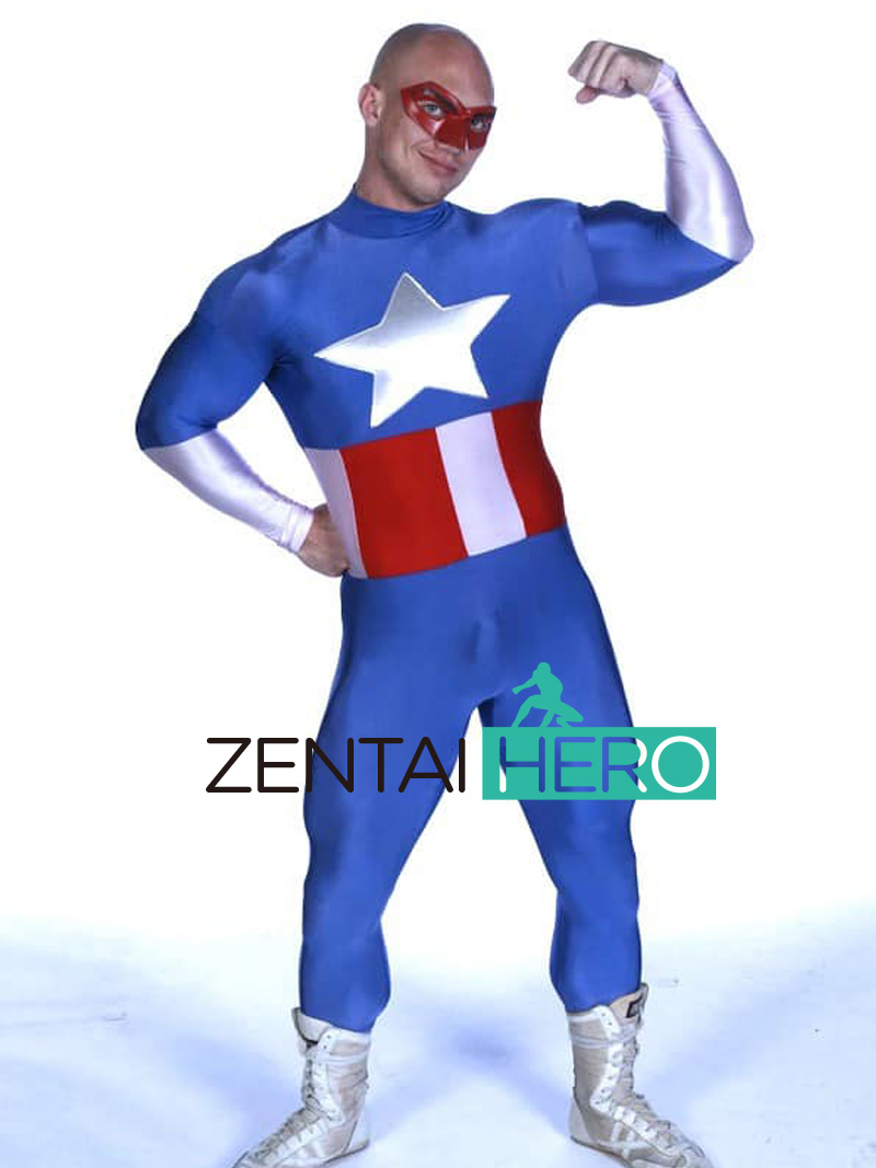 Sexy Gay Suit Captain America Cosplay Costume Casuit
