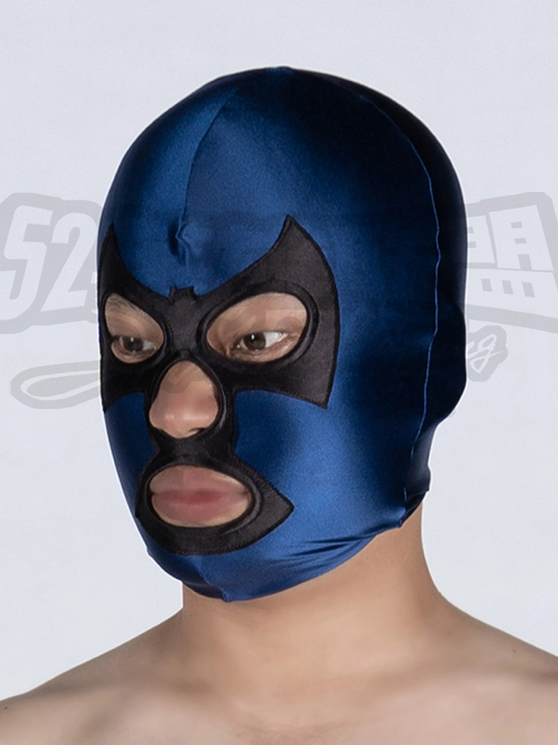 Navy&Black Lycra Spandex Zentai Hood