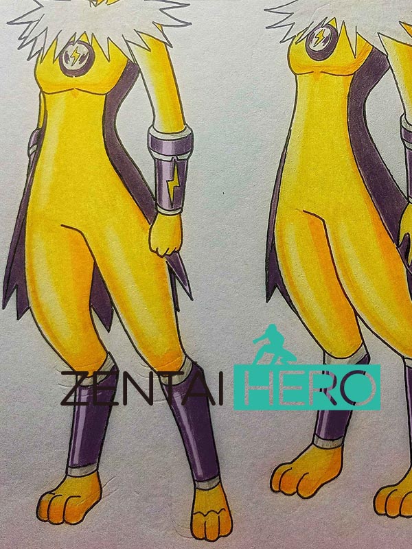 Yellow and Black Spandex Cosplay Costume no Hood