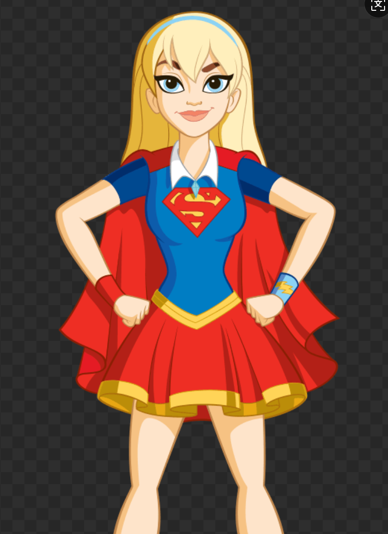 Sexy Supergirl Cosplay Costume with Short Sleeves
