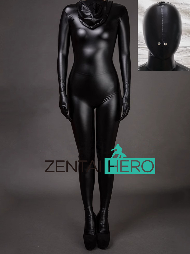 Sexy Fullbody Cover PU Leather Zentai Cosplay Costume