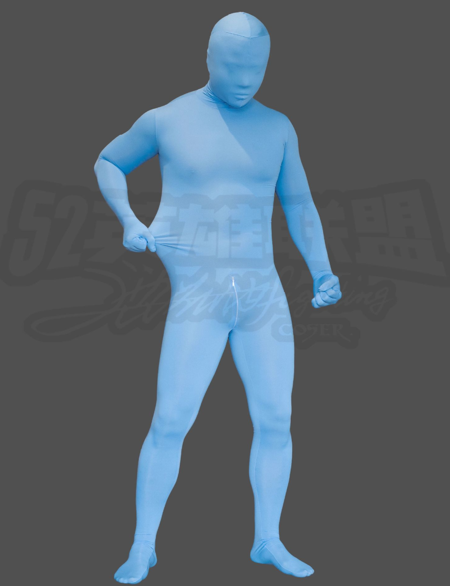 New Sexy Silky Matte Light Blue Spandex Zentai Full Bodysuits