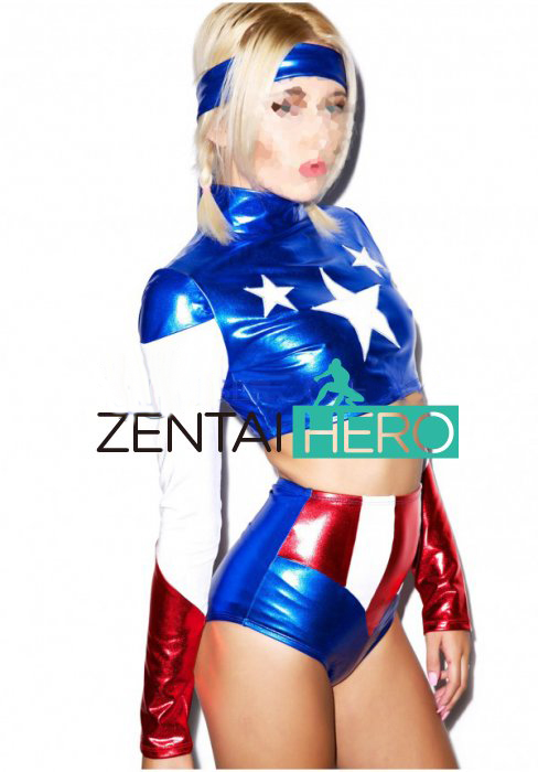 Captain America Cosplay Costume Bodysuit Sexy