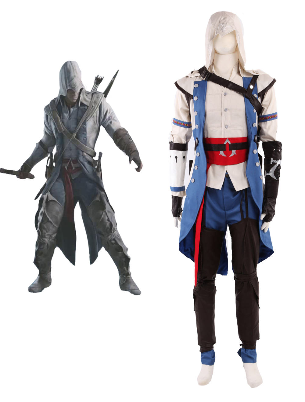 Assassin\'s Creed III Connor Assassin Uniform Cosplay Costume