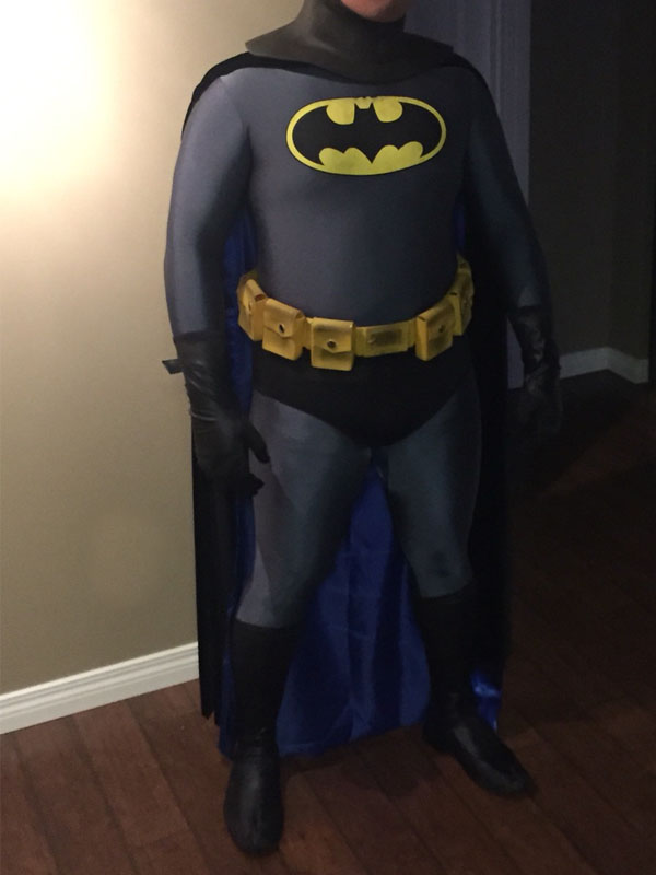 Dark Grey Batman Halloween Costume Plus Size for Male