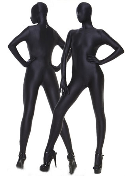 Black Lycra Fabric Zentai Suits Sexy