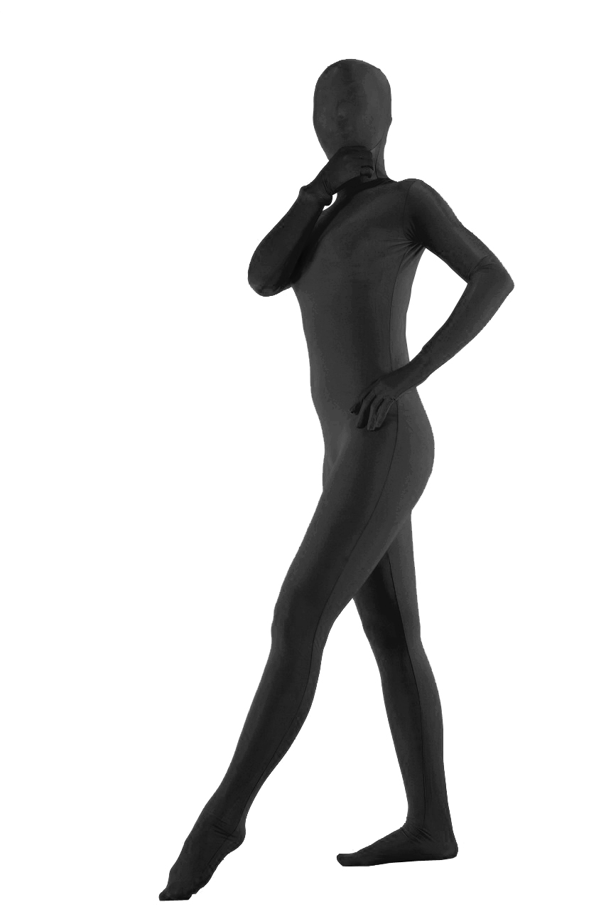 Black Lycra Fabric Zentai Suits Sexy