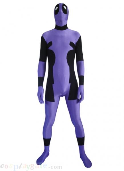 Deadpool Cosplay Costume Zentai Purple