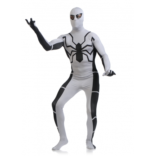 Full Body Spandex Spiderman Zentai White - $43.99 - Superhero costumes ...
