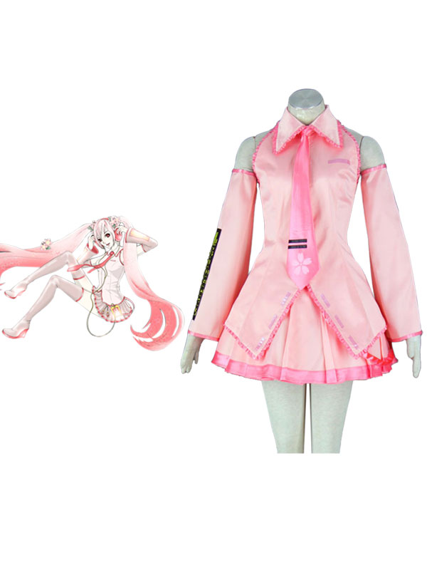 Vocaloid Pink Sakura Hatsune Miku Cosplay Costume 桜ミク