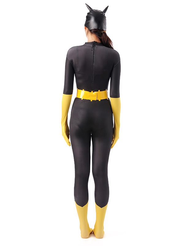 Batman Cosplay Costume Spandex Batgirl Bodysuit With Cape