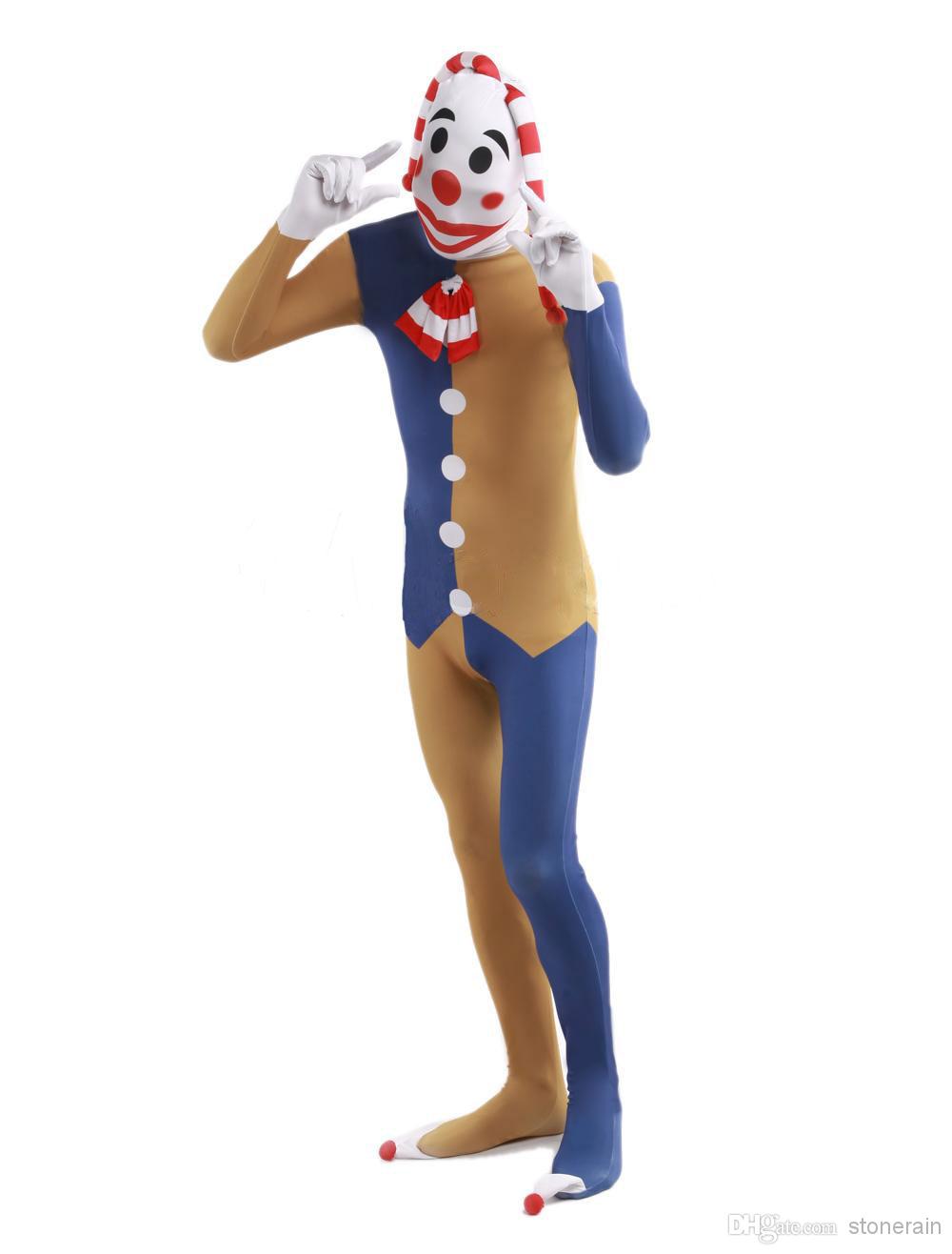 Clown Split Zentai Suit Halloween Idea