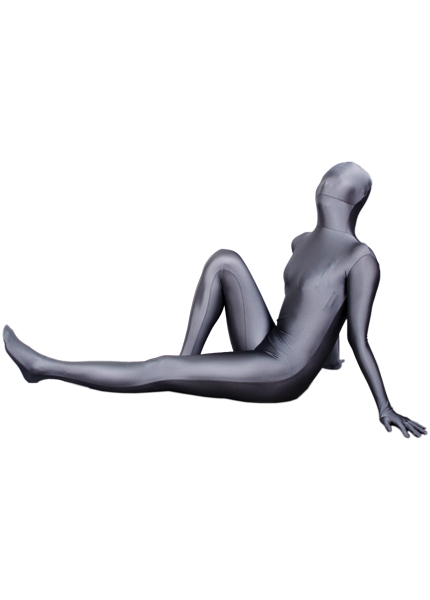 Gray Lycra Spandex Zentai Suit