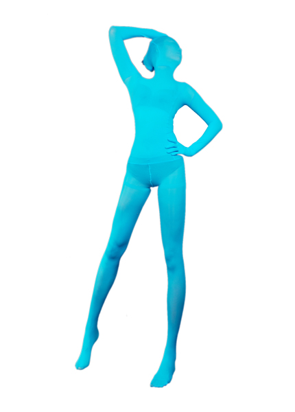 Lake Blue Lycra Fabric Zentai Suits