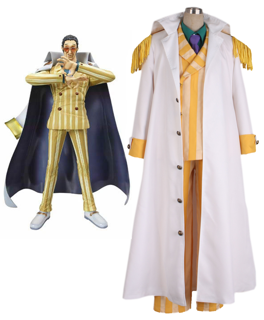 One piece Kprusoian Yellow Monkey Navy Admiral Uniform Cosplay C