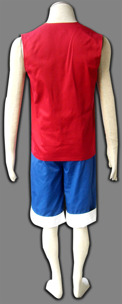 One piece Monkey·D·Luffy Two Years Ago Red Cosplay Costume
