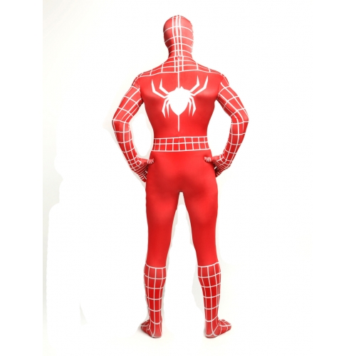 Red Zentai Spiderman Halloween Costume