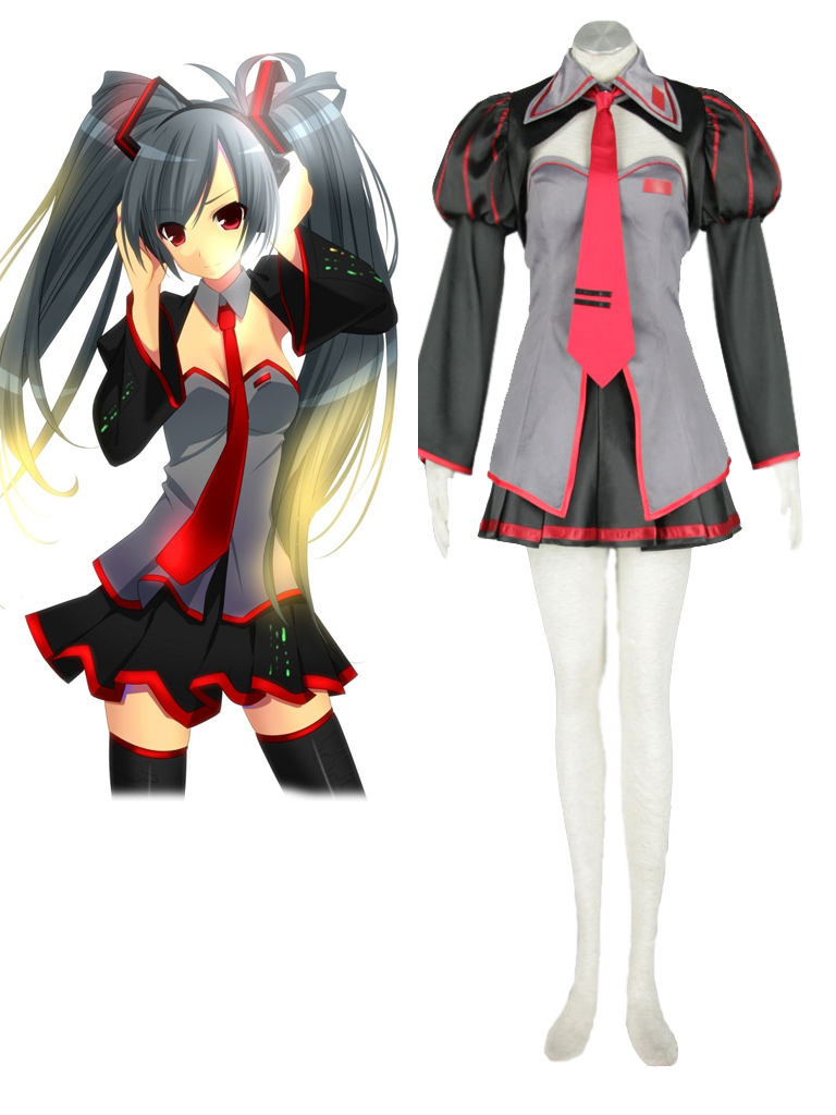 Vocaloid Zatsune Miku Cosplay Costume 雑音 ミク