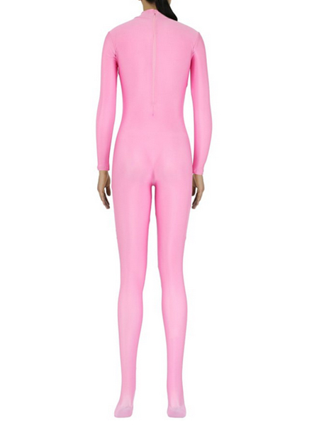 Pink Lycra Spandex Leotard Tights Catsuits