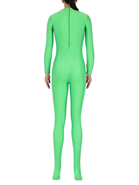 Flesh Green Lycra Spandex Leotard Tights Catsuits