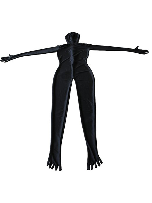 Black Spandex Zentai Bodysuit With Toes
