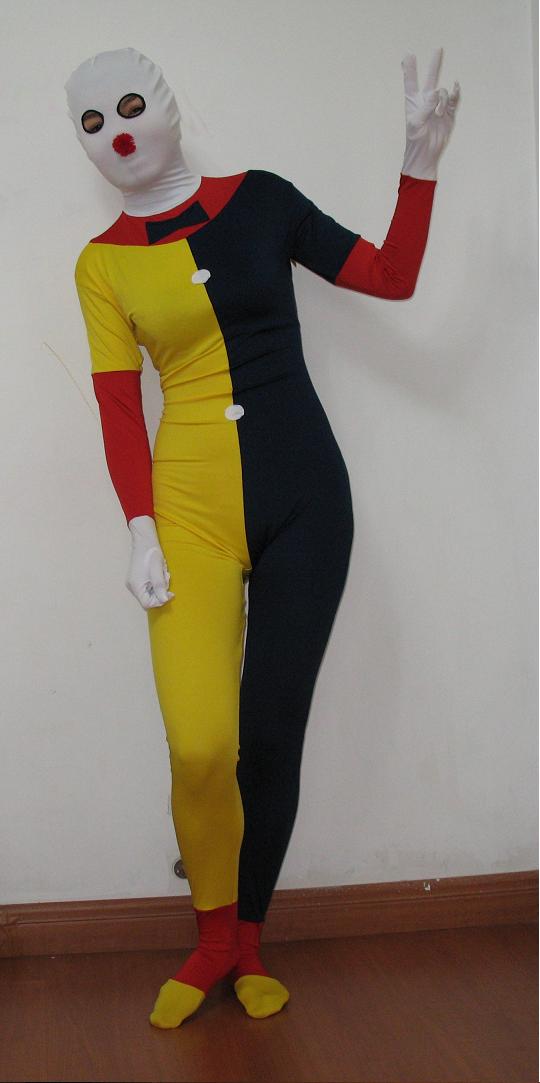 Clown Split Zentai Suit For Halloween