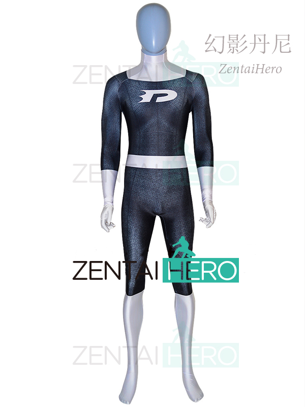 3D Printed Danny Phantom Female Muscle Dyesub Cosplay Costume