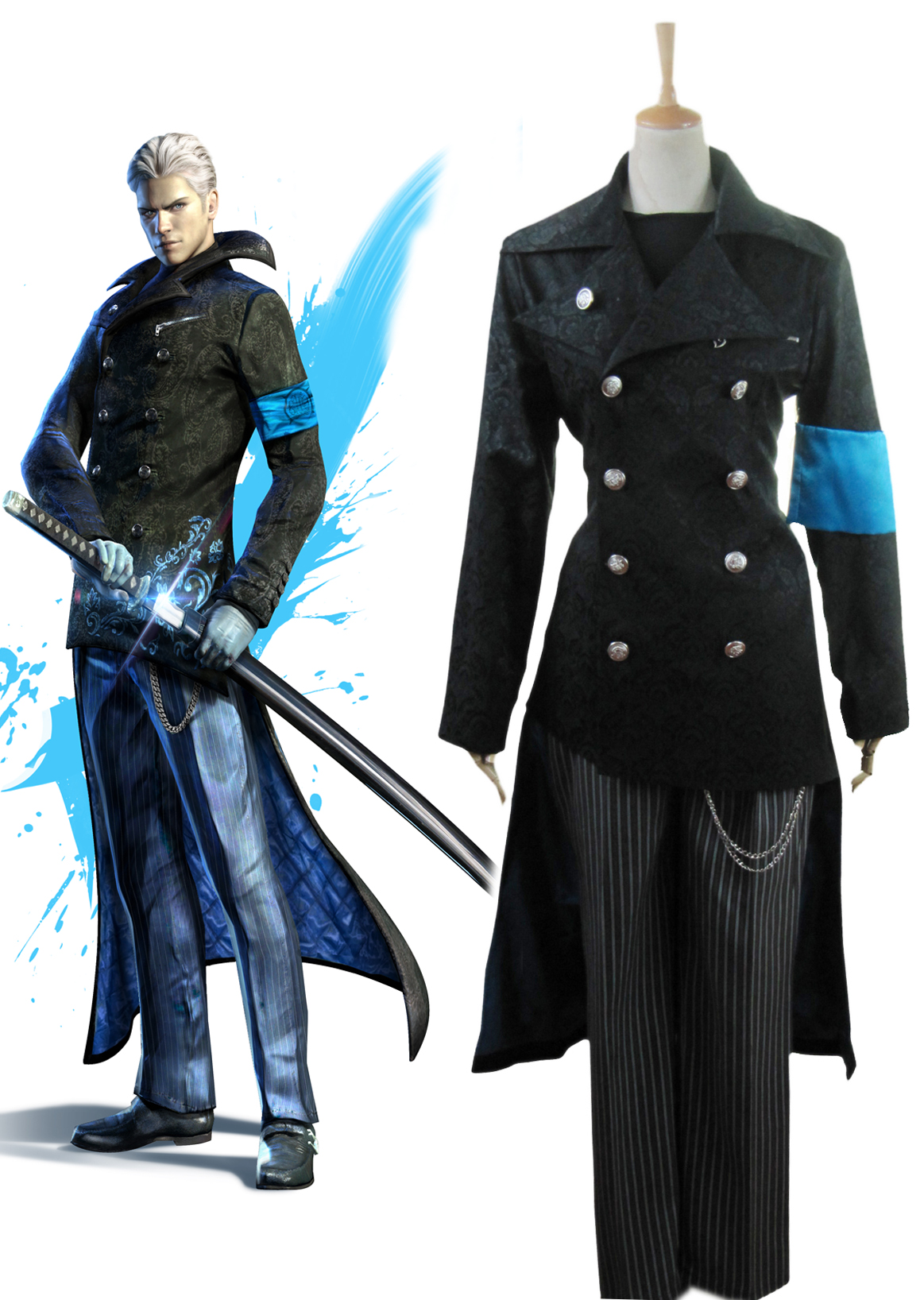 Devil May Cry5 Vergil Yougth Cosplay Costume