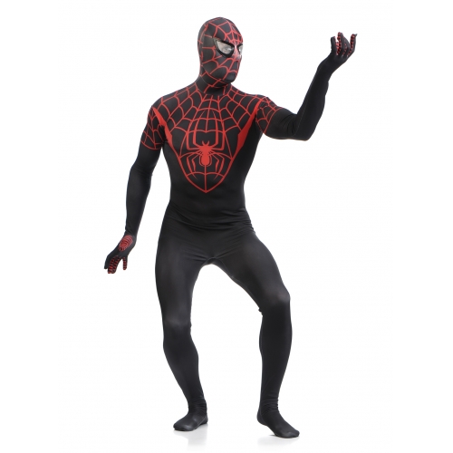 Full Body Adult Black Spiderman Costume