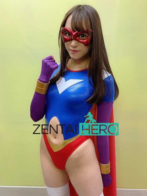 Shiny Sexy Gigalady Women's Hero Zentai Leotard With Cape