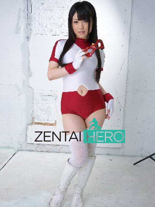 Women's Spandex Bodysuits Sexy White Red Giga Lady Hero