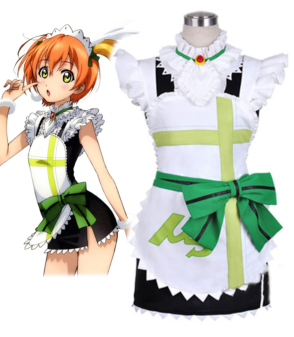 Love Live! Hoshizora Rin Maid Cosplay Costumes