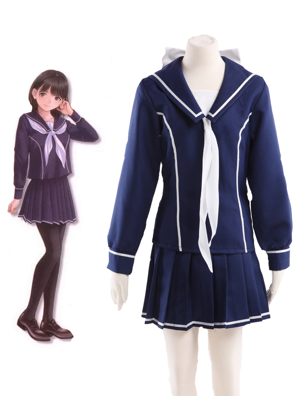 Love Plus Towano High School Girls School Uniform Cosplay Costum