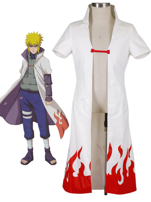 Naruto Namikaze Minato Cosplay Costume White Coat