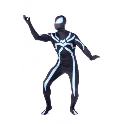 New Spandex Adult Black Spiderman Costume