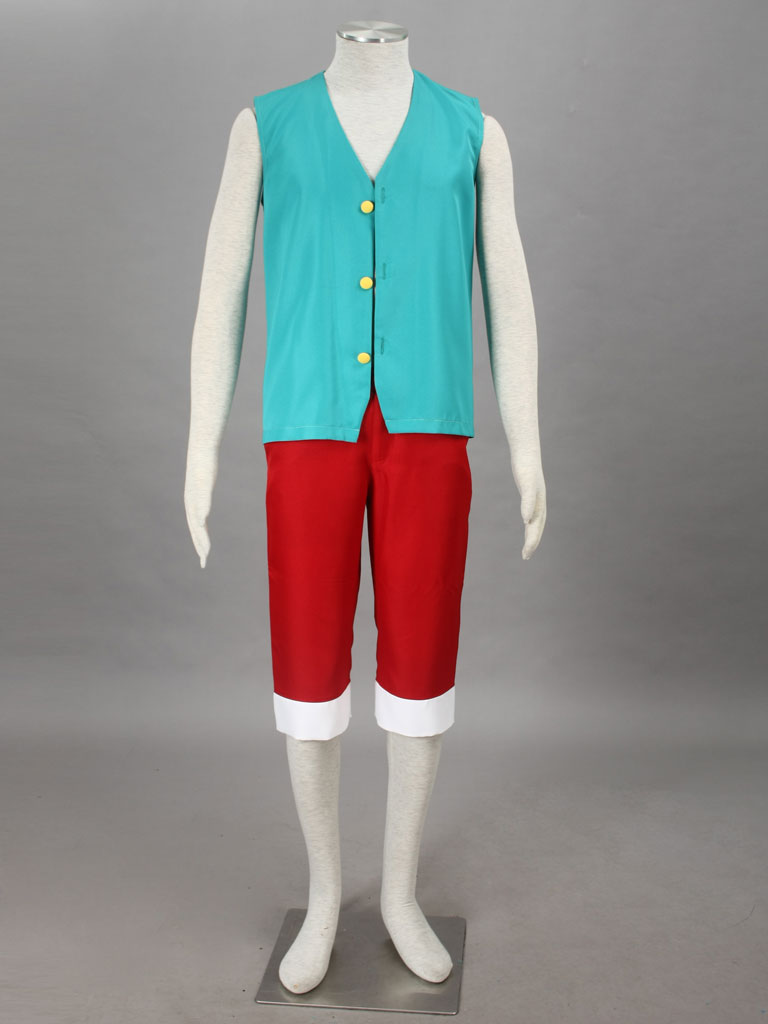 One Piece Monkey·D·Luffy Green Cosplay Costume
