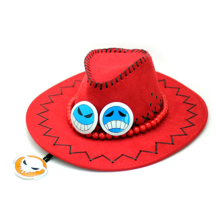 One piece Portgas·D· Ace Red Cosplay West Cowboy Hat