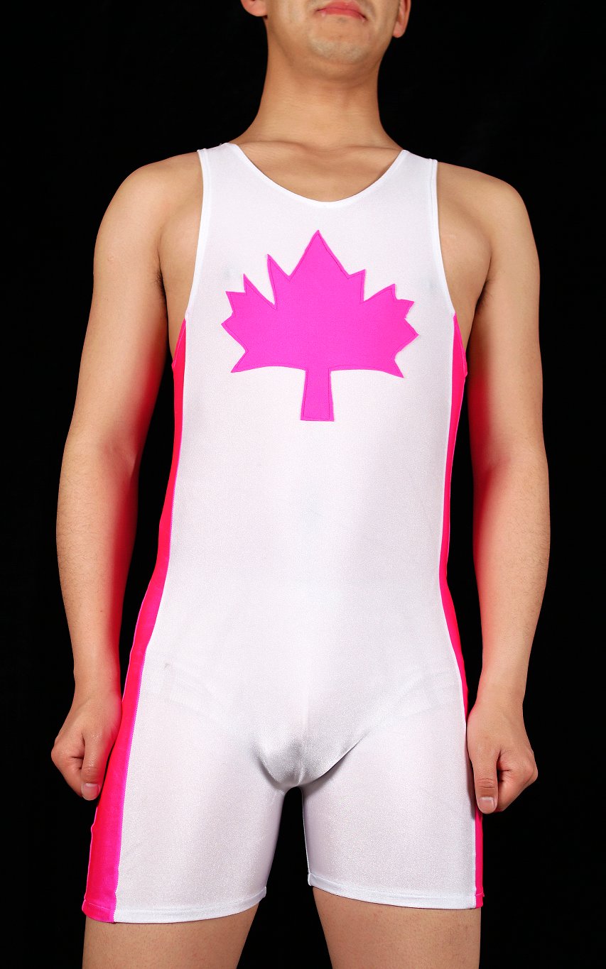 Pink Leaf Lycra Spandex Leggings