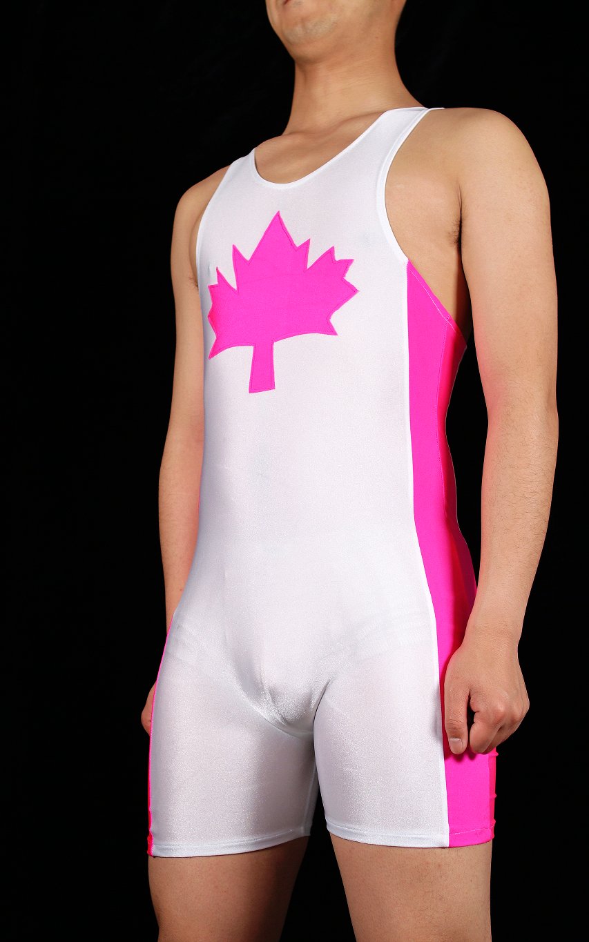 Pink Leaf Lycra Spandex Leggings