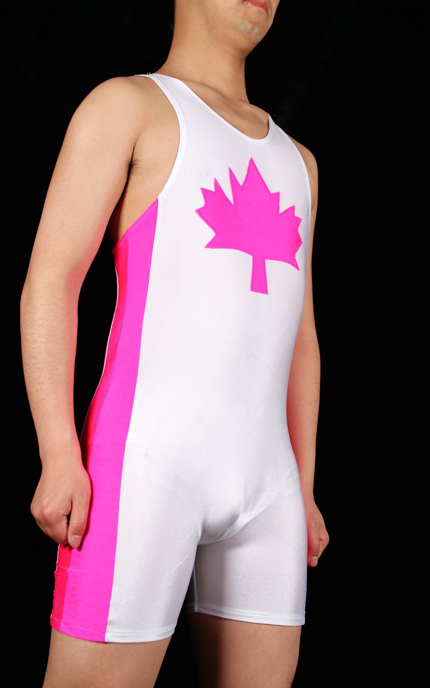 Pink Leaf Lycra Spandex Leggings